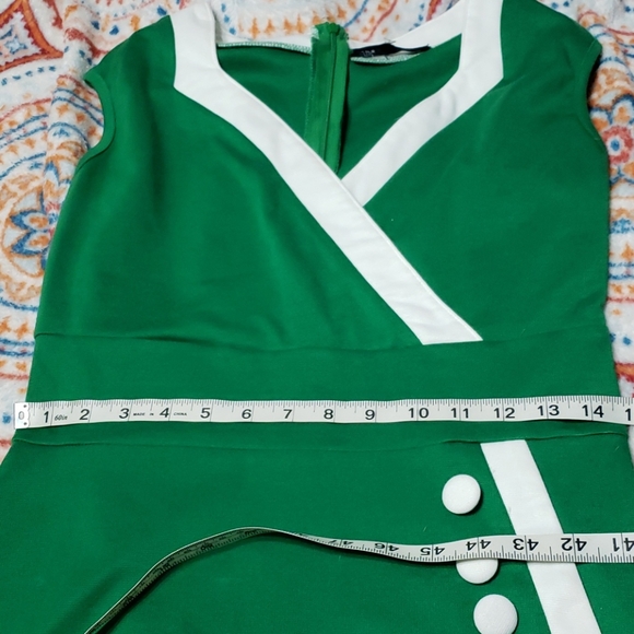 Retro vintage Rockabilly Pinup Wiggle Dress - Picture 9 of 9